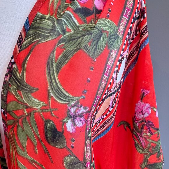 Live 4 Truth Red Floral Beach Cover Up - Picture 8 of 10
